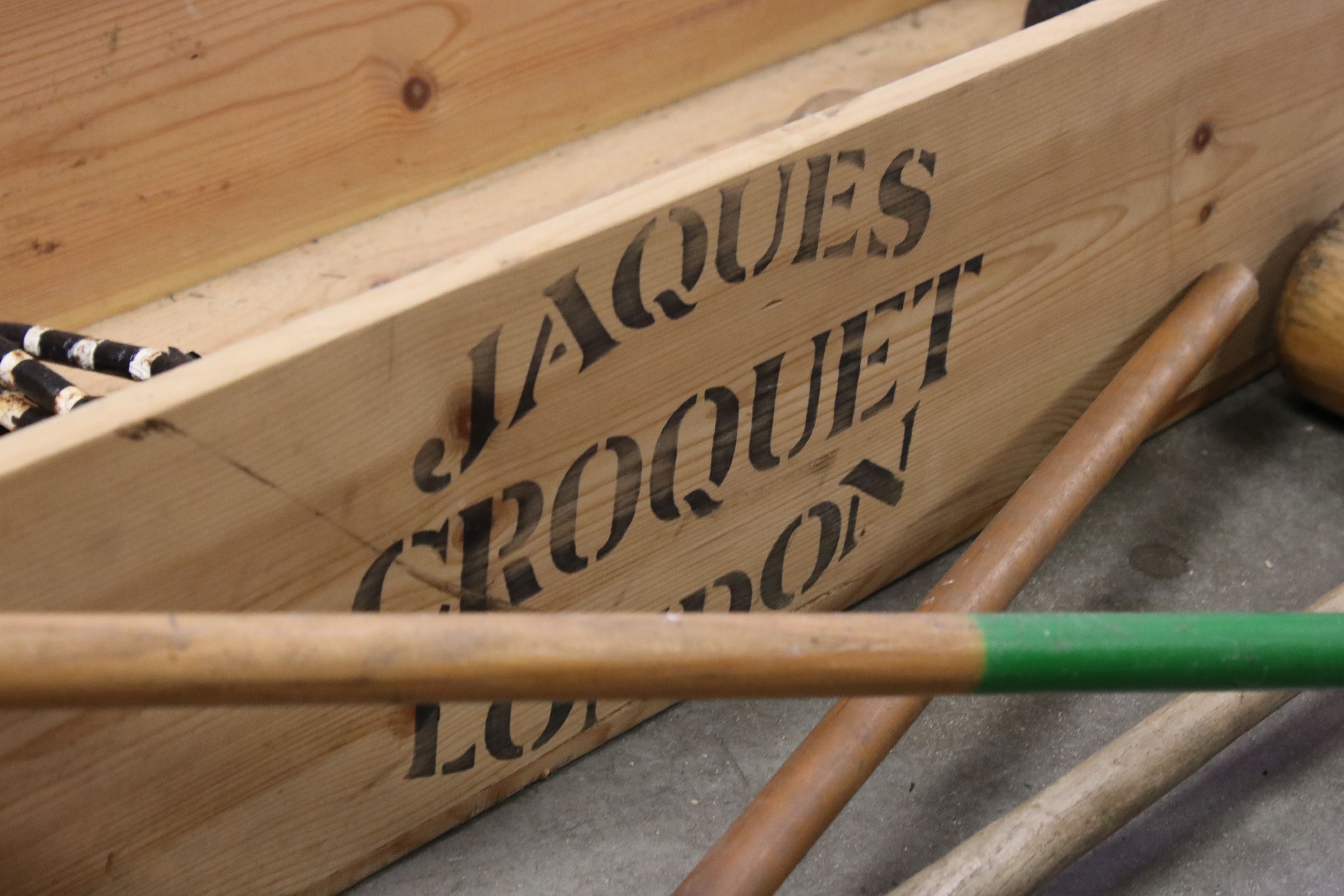 Jaques of London Croquet Set in it's Pine Box - Image 5 of 6