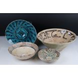 Four Middle Eastern Pottery Bowls