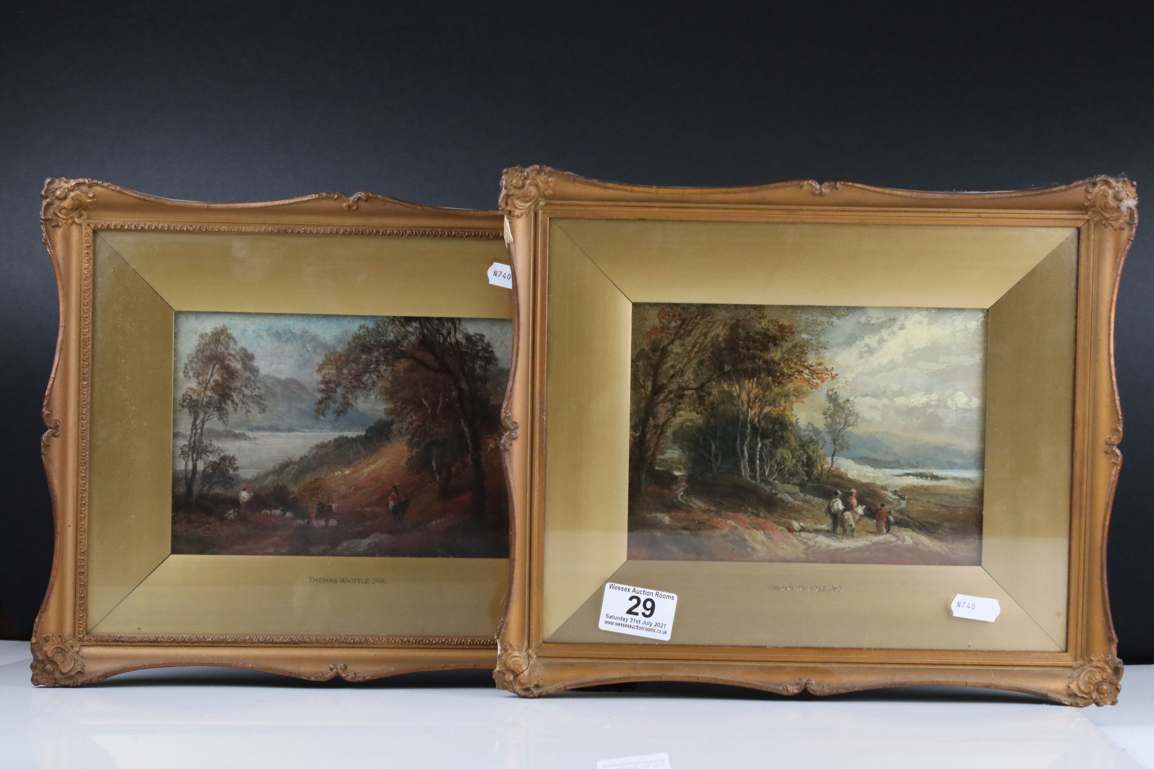 Thomas Whittle Junior (British 1865-1892), pair of framed and glazed watercolours of rural scenes,