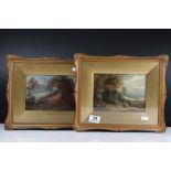 Thomas Whittle Junior (British 1865-1892), pair of framed and glazed watercolours of rural scenes,