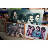 Three framed The Beatles Prints - Abbey Road, Sergent Pepper and one other.