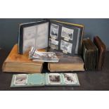 A box of mixed ephemera to include postcards, photographs and carte de visite (CDV) cards, all