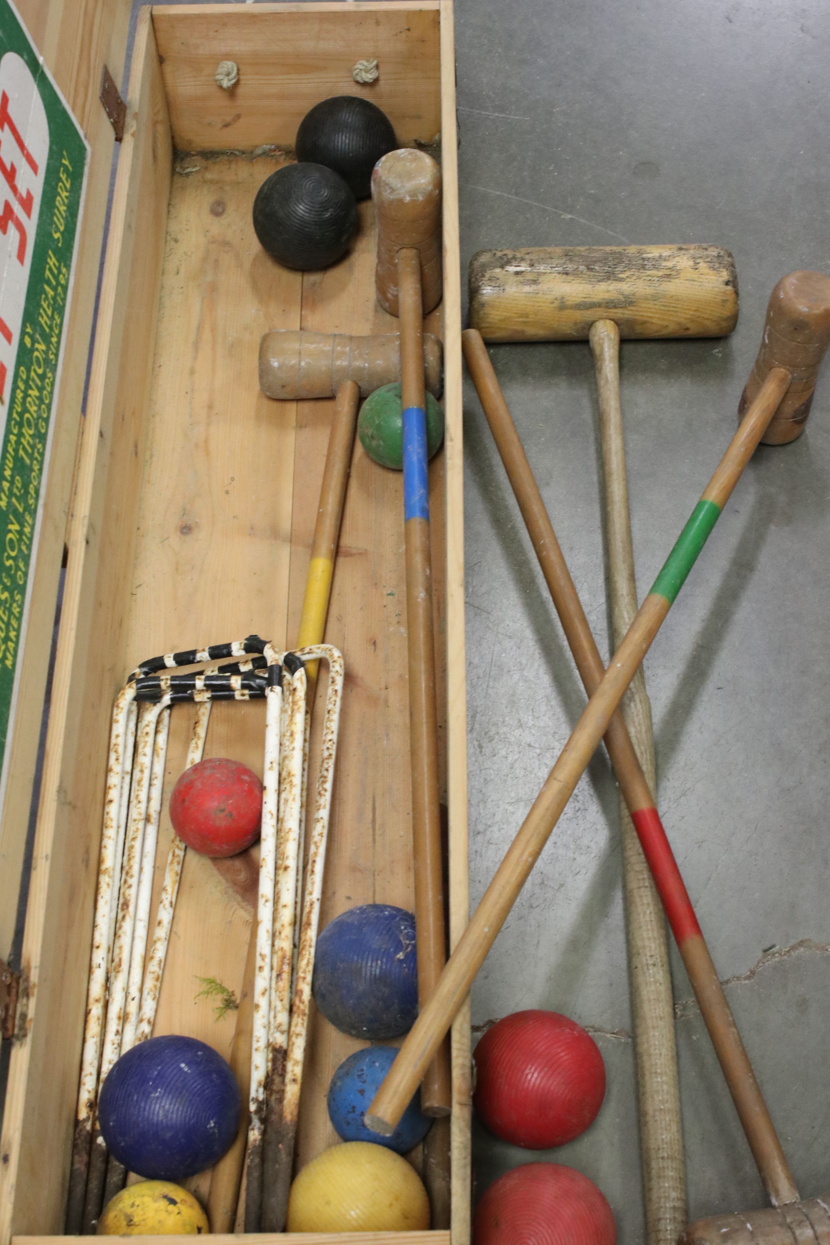 Jaques of London Croquet Set in it's Pine Box - Image 2 of 6