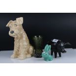 A small group of collectables to include Sylvac bunny and Sylvac dog figures.