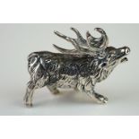 Heavy cast sterling silver figure of a deer