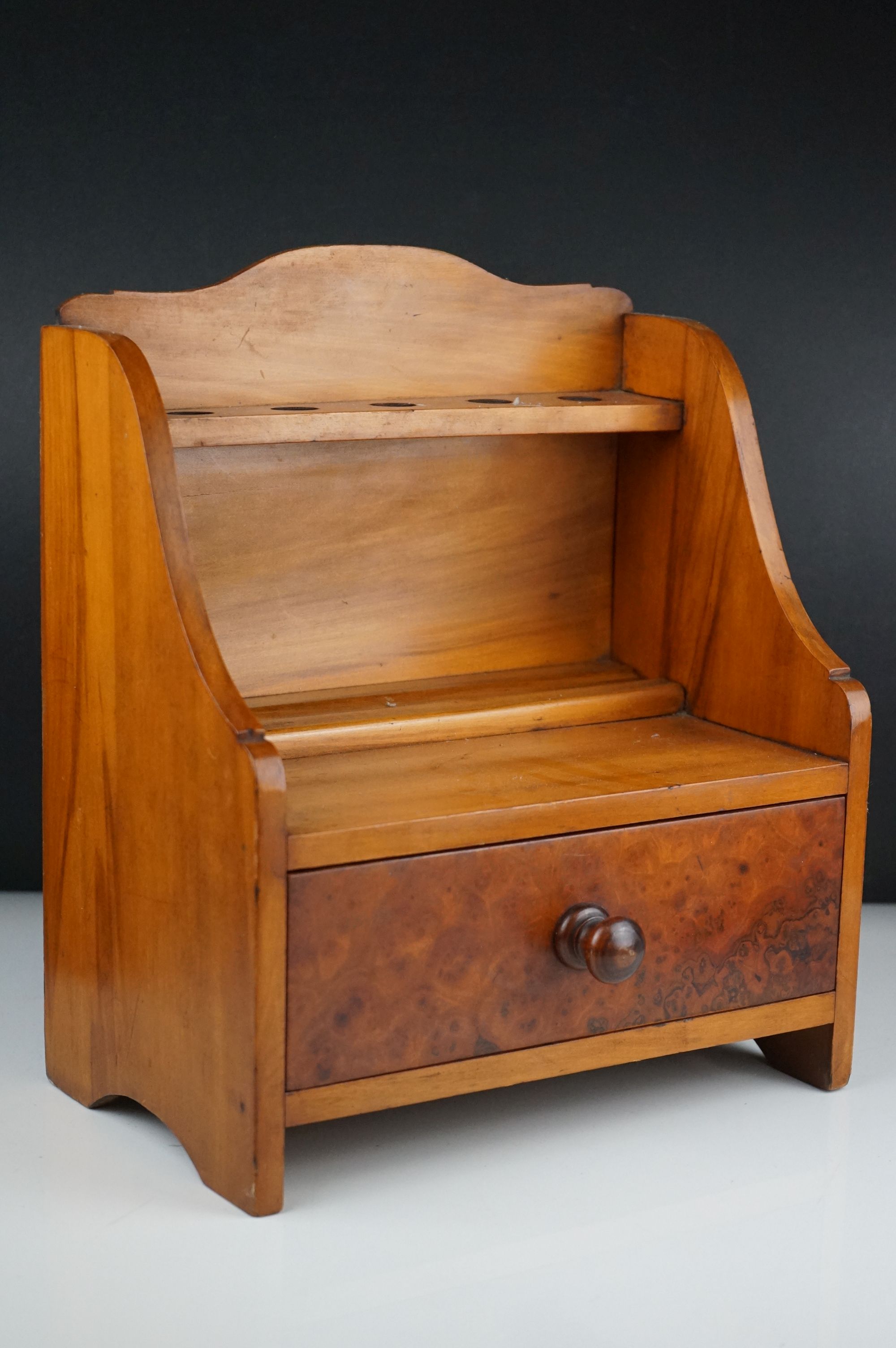 Wooden pipe rack cabinet with single drawer