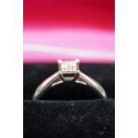 18ct white gold brilliant cut diamond ring