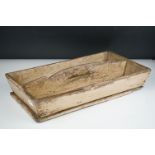 Antique painted wooden cutlery tray.