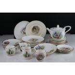 Collection of Grimwades Beatrix Potter Tea Ware to include Saucers, Plates, Teapot, and Jugs (