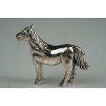 Cast sterling silver figure of a horse