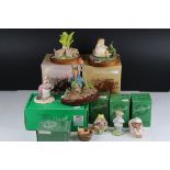A collection of Beswick Beatrix Potter figures to include Peter Rabbit, Yock Yock, Hunca Munca,