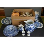 A collection of mixed ceramics contained within two boxes to include Pair of Satsuma Vases,
