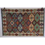 Hand Knotted Woolen Chobi Kilim Rug, 149cms x 101cms