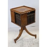 Mahogany Revolving Bookcase raised three splayed legs, 40cms wide x 72cms high