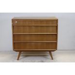 Mid 20th century Retro ' Avalon ' Teak Chest of Three Long Drawers, 92cms wide x 89cms high