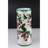 Wemyss Pottery Vase with cherry decoration marked to underside Made In Scotland For W Rowland & Sons