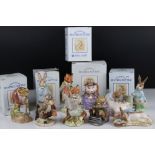 A collection of Royal Albert Beatrix Potter figures to include Foxy Reading, Mr Jackson, Peter in