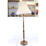 Oak Standard Lamp with shade
