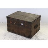 19th century Oak Iron Bound Trunk / Box, 54cms wide x 34cms high