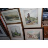 Four Late 19th / Early 20th century Watercolours including Two signed S A Harding including