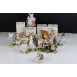 A collection of Beswick Beatrix Potter figures to include Little Pig Robinson spying, Pigling Bland,