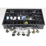 Collection of Games Workshop / Warhammer Figures and Accessories contained in a carrying case