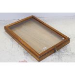Wooden Framed Table Top Display Case, 87cms x 56cms