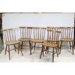 Set of Six Stickback Ercol style Kitchen Chairs