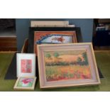 A quantity of 20th century paintings to include landscapes,Portraits etc.
