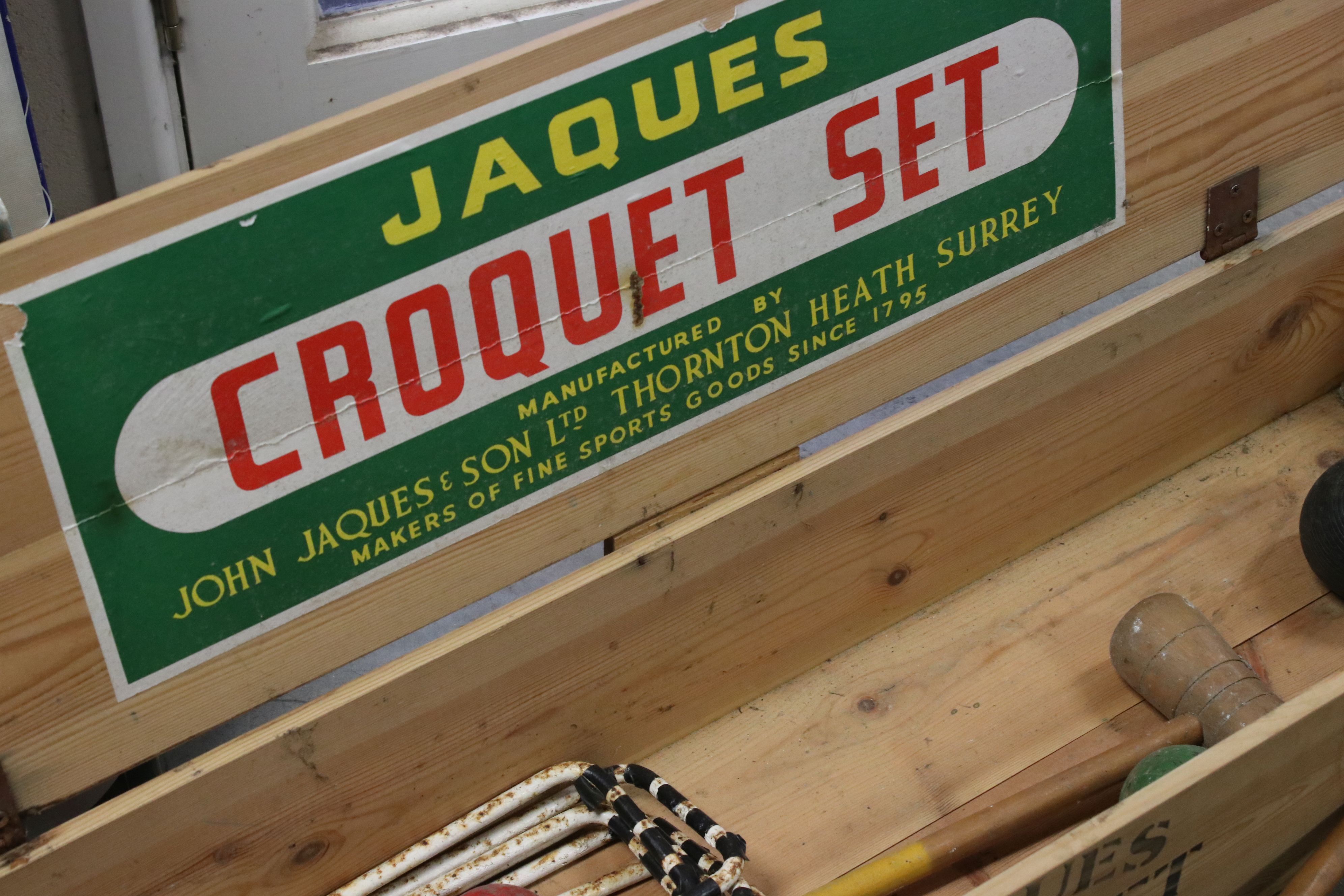 Jaques of London Croquet Set in it's Pine Box - Image 4 of 6