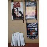 Music Posters - Large collection of contemporary Music promotion posters to include Jimmy Eat World,