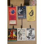 Music Poster & Autograph - 6 blues concert posters, various UK venues to include Bo Diddley (signed)