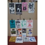 Music Poster / Autograph - 16 promotional blues posters including Tinsley Ellis with support from