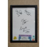 Music Memorabilia - Booker T and The MGs signed and framed autographs from an event at The Horseshoe