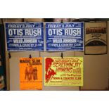 Music Poster - Five blues posters, to include Screamin' Jay Hawkins at The Town & Country Club,