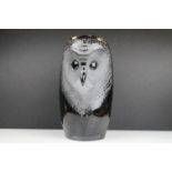 Maleras Glass Vase in the form of a stylised owl, 28cms high