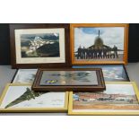 A Collection Of Seven Framed And Glazed Pictures Of The Royal Air Force Vulcan Bomber, To Include
