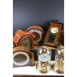 Collection of Six Clocks including Two Anniversary Clocks, Three Mantle Clocks and a Wall Clock