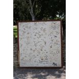 20th century Chinese Silk Embroidered Panel, 163cms x 153.5cms, framed