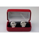 Pair of silver Humpty Dumpty cufflinks