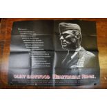 Circa 1986, unframed, folded quad poster for 'Heartbreak Ridge' directed by and starring Clint