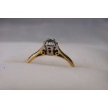 18ct gold and diamond solitaire ring