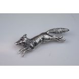 Silver fox brooch