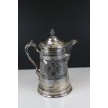 Silver Plated Ice Water Pitcher with label to base marked ' Ash's Improved Double Wall Icewater