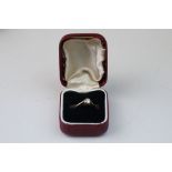 18ct white gold solitaire diamond ring