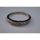 18ct white gold diamond half eternity ring of 80 points