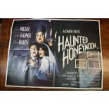 Circa 1986, unframed, folded quad poster for 'Haunted Honeymoon' starring Gene Wilder, Dom DeLuise