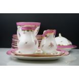 Coalport Salopian Dinner / Tea Ware, some items marked to base, decorated with Floral Sprays and