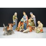 Goebel Nativity Set comprising Ten Figures including Joseph, Mary, Jesus, 3 Kings, Boy with Sheep,