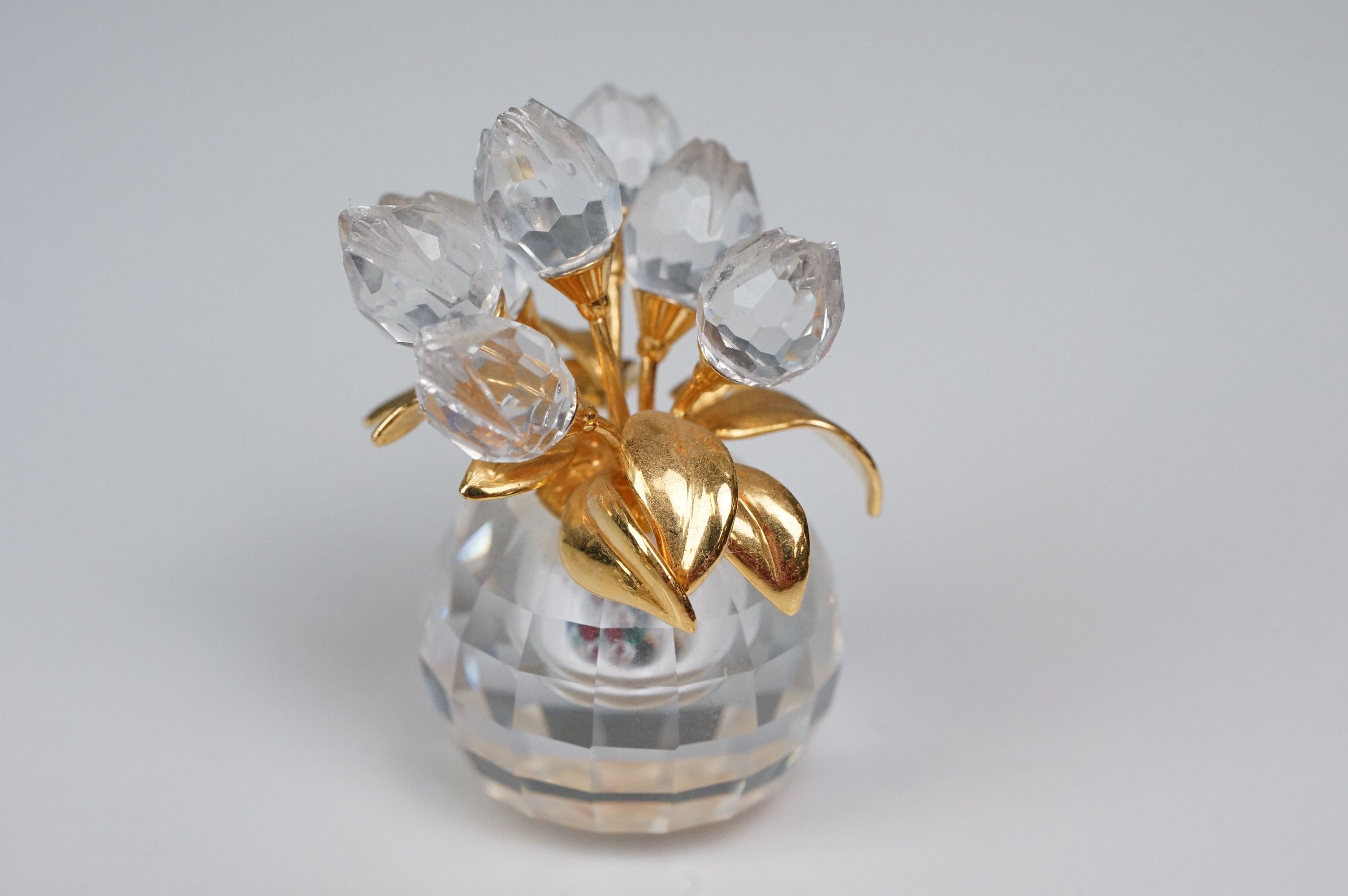 Nine Swarovski Crystal miniatures, comprising champagne bottle, two champagne flutes, teapot with - Image 5 of 5